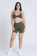 Signature Sculpt Halter Summer Set - Forest Green