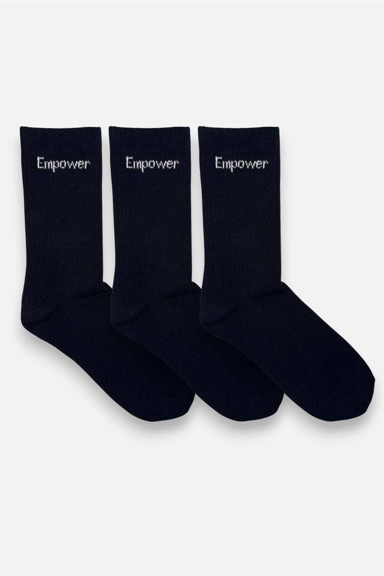 Höga Träningsstrumpor 3-Pack Svart