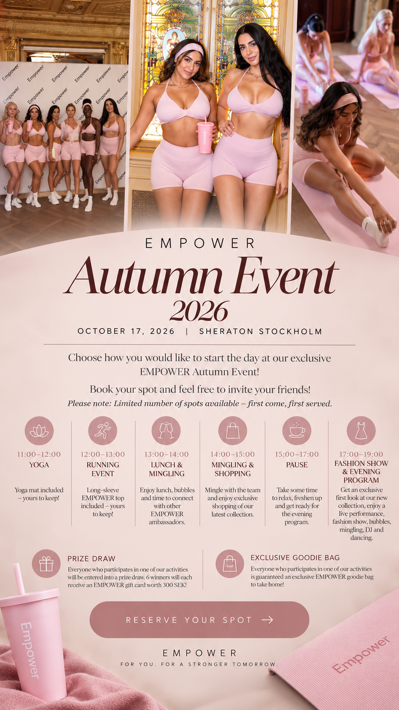 EMPOWER EVENT ACTIVITY & FASHION SHOW 17 OCT 2026 – SHERATON STOCKHOLM 🍂