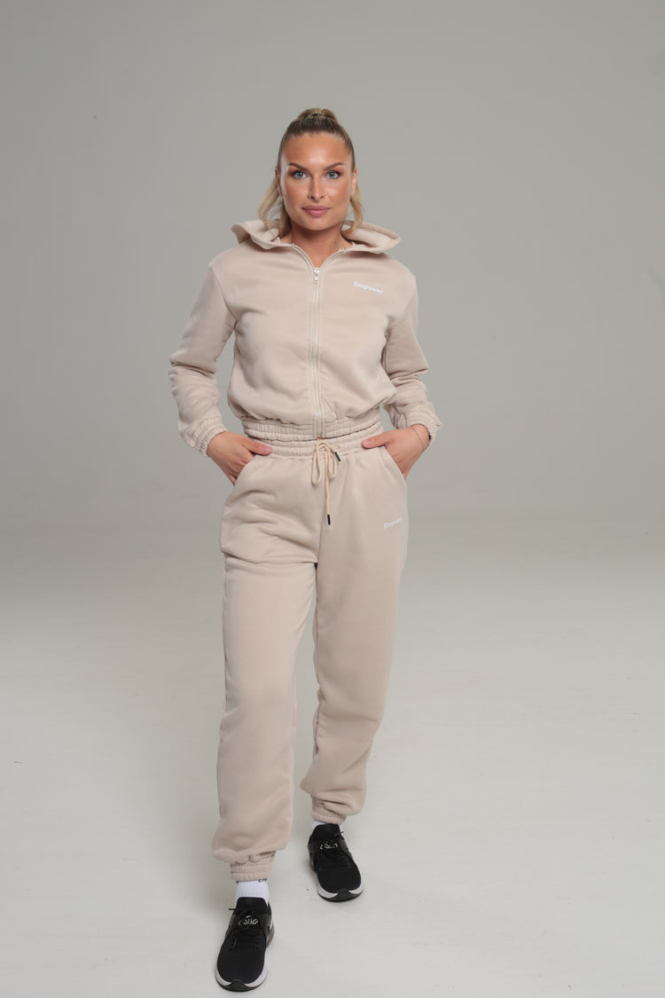 Signature Hoodie Set Beige