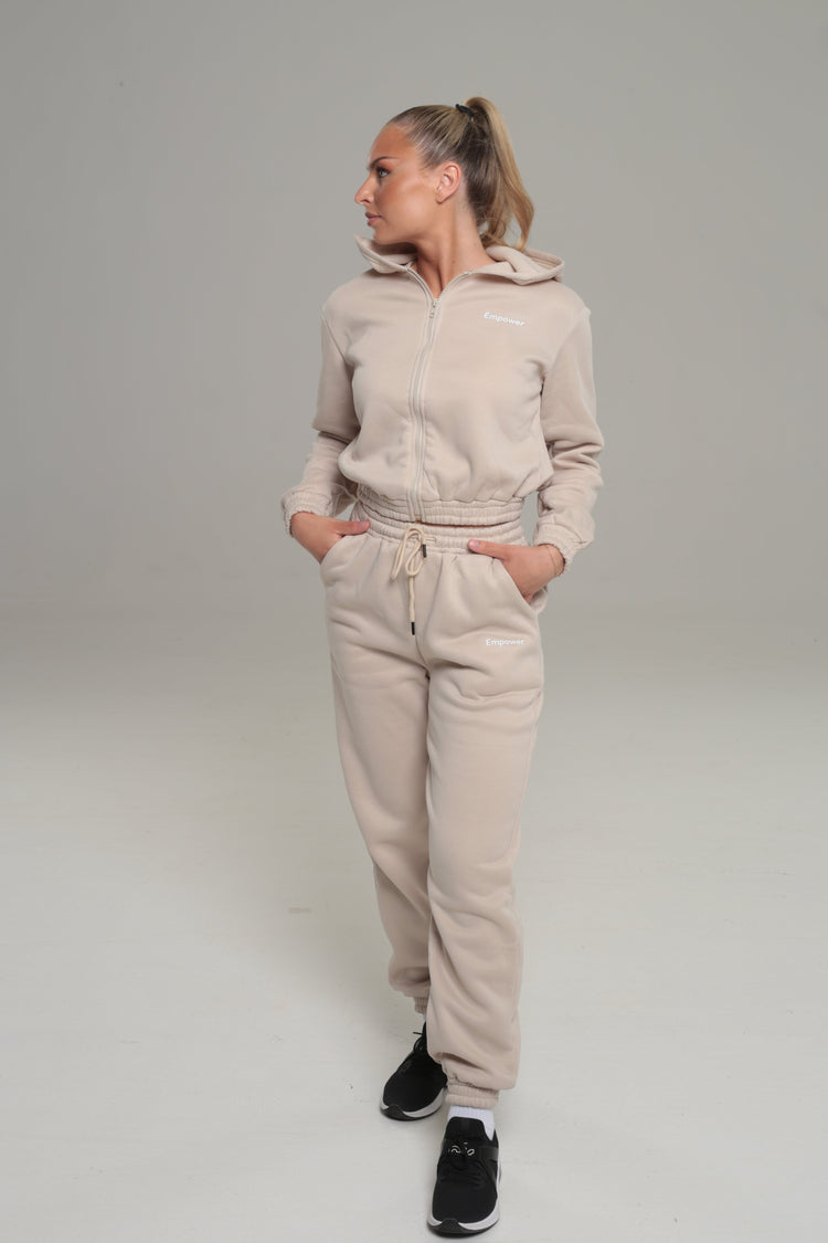 Signature Hoodie Set Beige