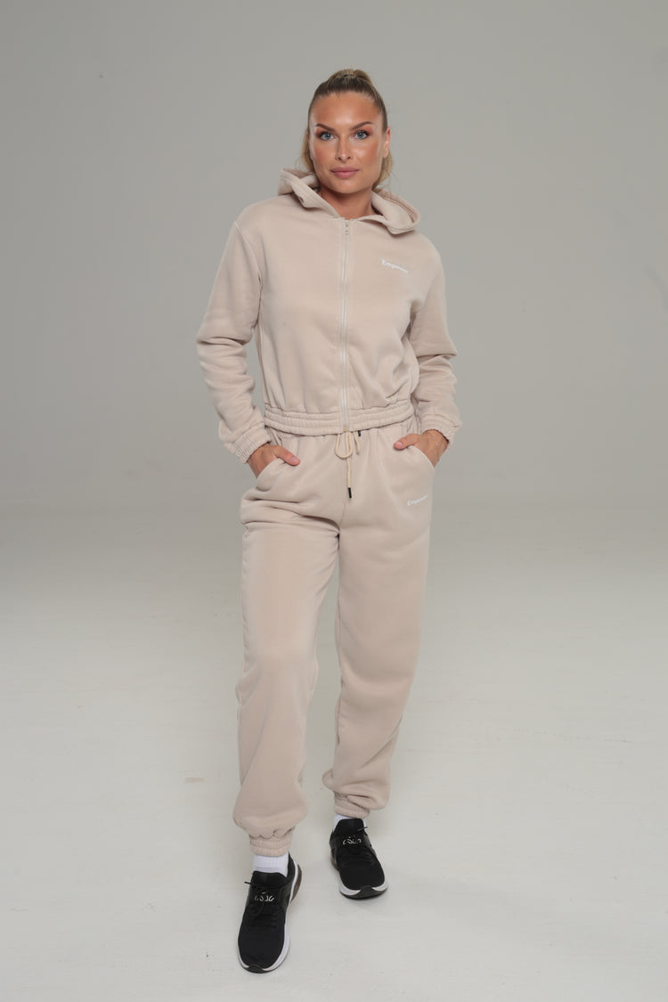 Signature Hoodie Set Beige