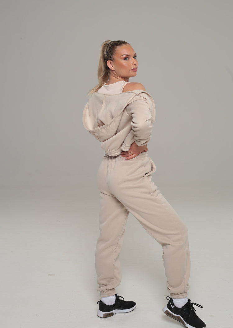 Signature Hoodie Set Beige