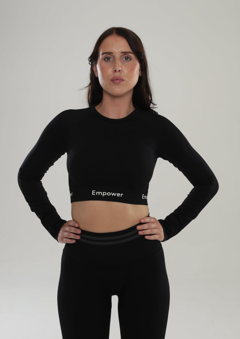 Amalia Long Sleeve Top Black