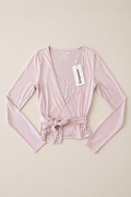 Pilates Luxe Wrap Top - Powder Pink