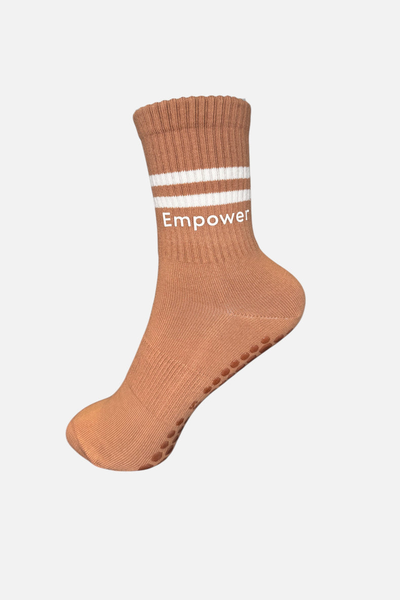 Pilates Strumpor Med Grepp 1-Pack Khaki