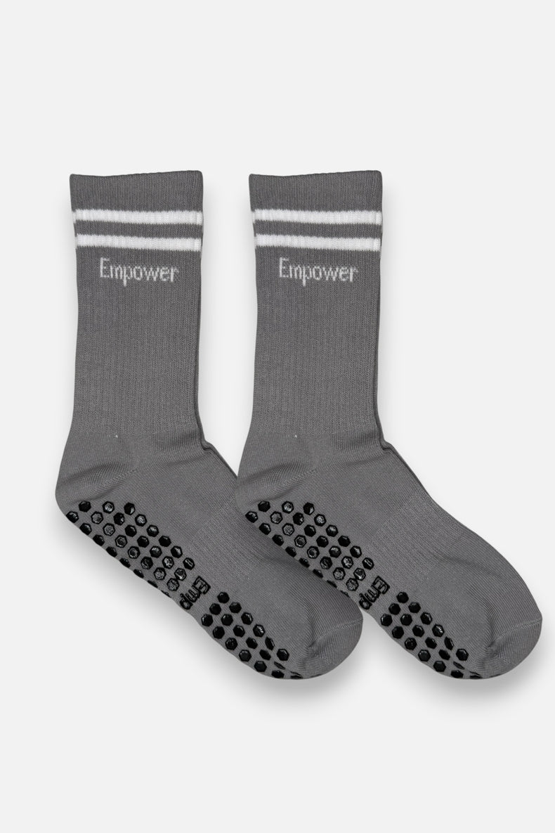 Pilates Strumpor Med Grepp 2-Pack Grå