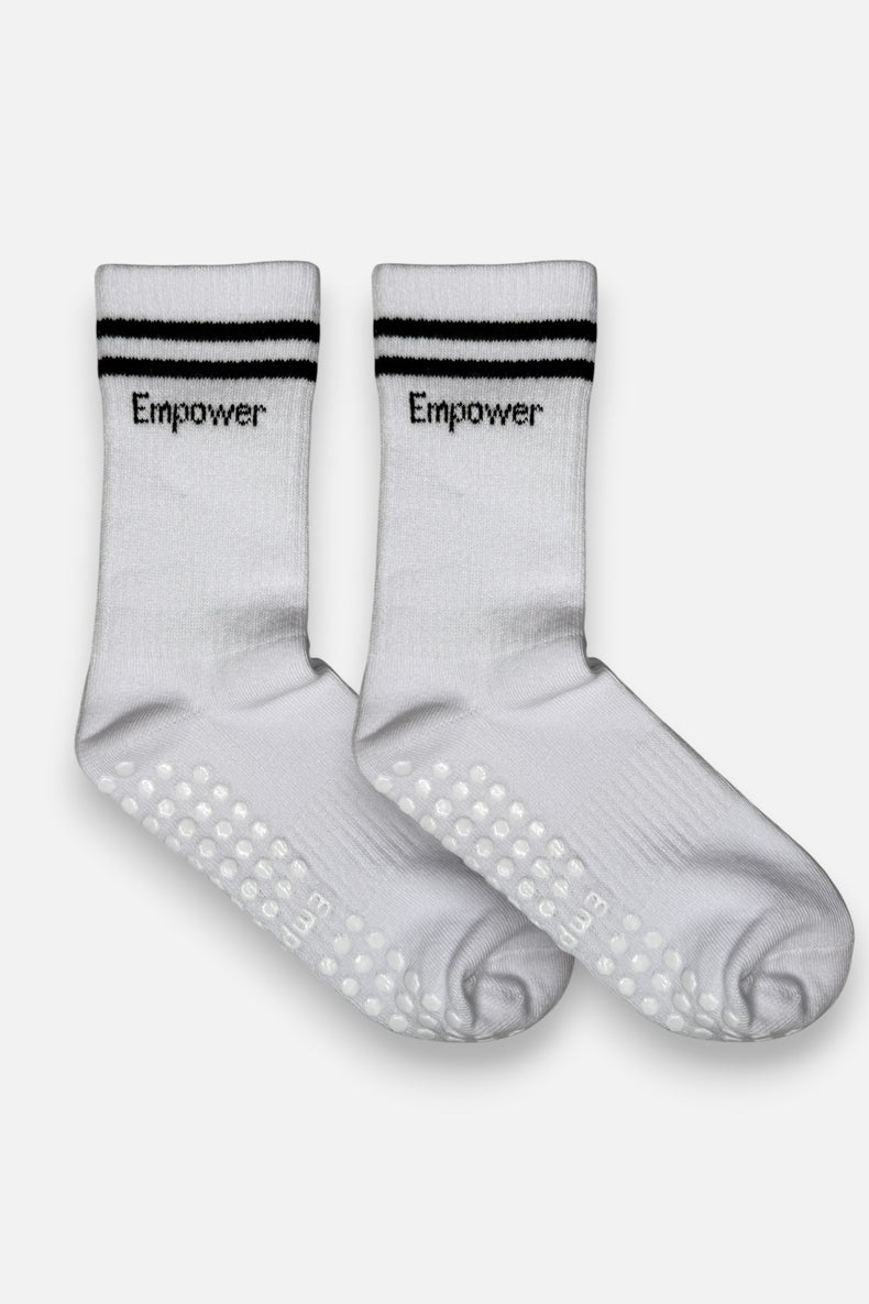 Pilates Strumpor Med Grepp 2-Pack Vit