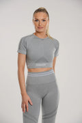 SHAPE CONTOURING T-SHIRT LIGHT GRAY