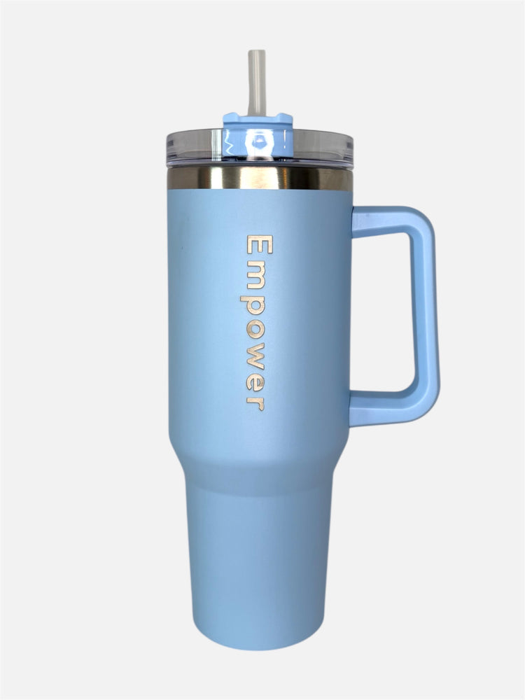 Empower Straw Tumbler 1,2 L Coral Blue